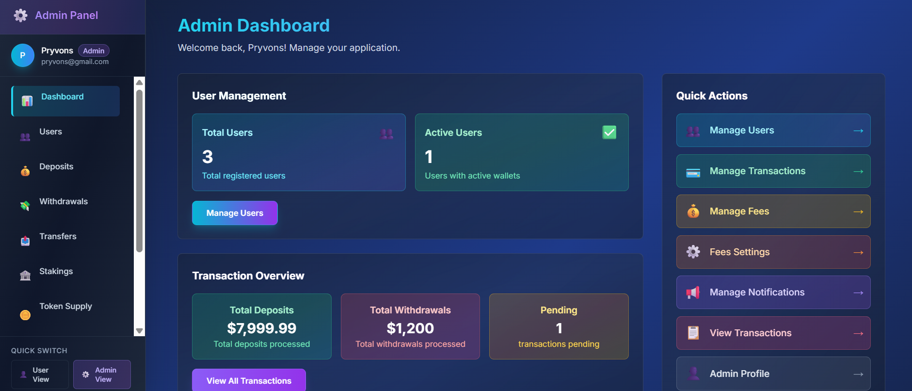 Crypto Token Platform - Web3 | Token | Blockchain project screenshot 1 displaying crypto token platform user interface, features, and design elements