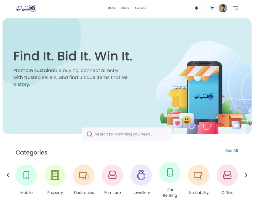E-Commerce Platform - Web | E-Commerce | UI/UX Design project screenshot 1 showing e-commerce platform interface and features